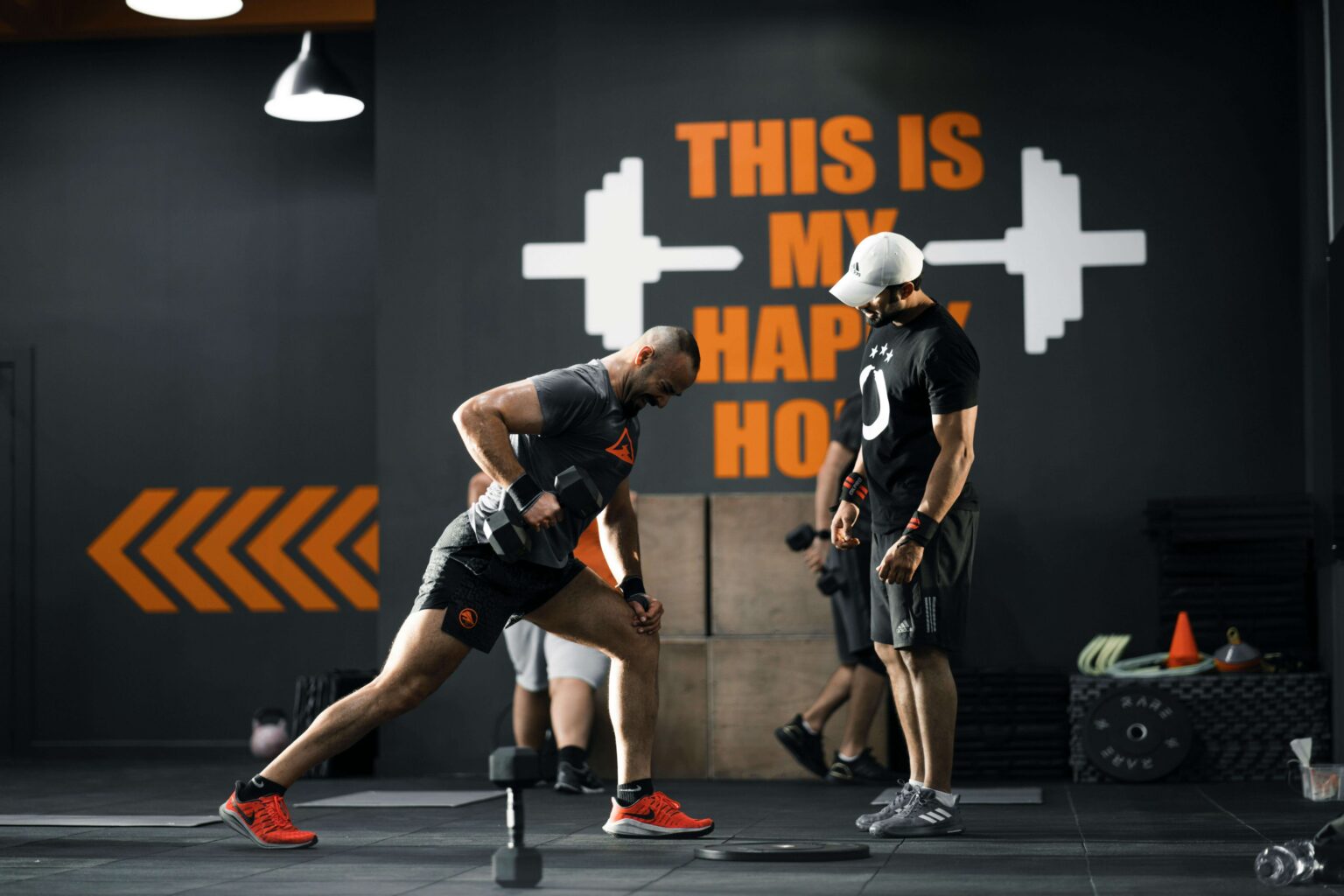  Strength training in a gym